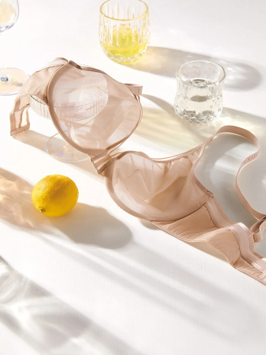 LUVLETTE 薄透珠光支撐深V領胸罩