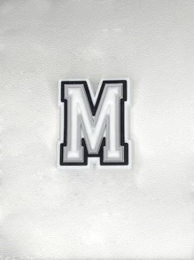 1 pieza con letra zapato de moda dulce Zapatos Accesorios para Zuecos - Blanco y Negro - Ver 2