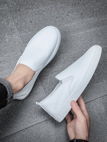 Men's Slip-on Casual Athletic Shoes, All-seasons, Anti-slip, Suitable For Various Occasions Including School Sports