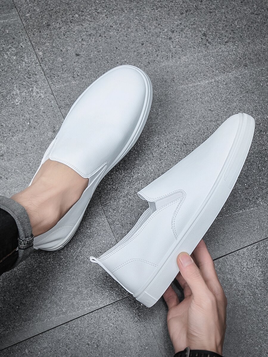 Men's Slip-on Casual Athletic Shoes, All-seasons, Anti-slip, Suitable For Various Occasions Including School Sports