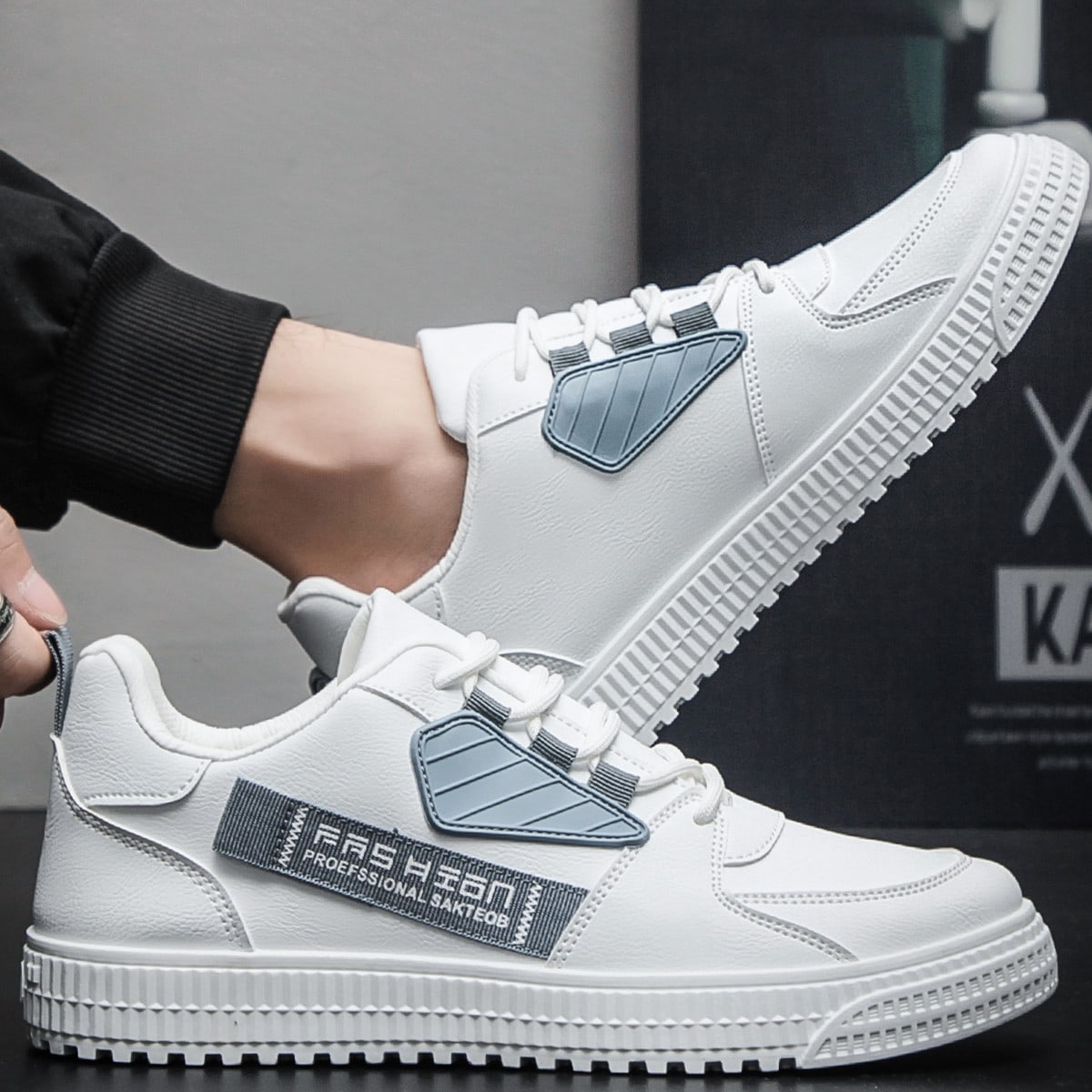 Zapatillas casuales de moda para hombres, zapatos deportivos antideslizantes, zapatillas deportivas transpirables de corte bajo antideslizantes