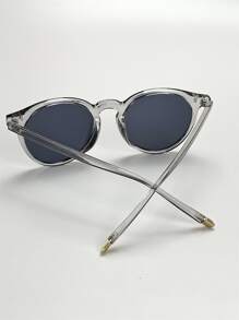 1 chiếc kính mắt nam tròn thời trang, phụ kiện kính râm thường ngày, phụ kiện đi biển, kính râm phong cách đường phố, phù hợp với áo len, áo khoác, áo nỉ, áo hoodie, quần da và quần cargo cho kỳ nghỉ hè ở bãi biển, hoạt động ngoài trời, du lịch. - Màu xám đen - Xem 4