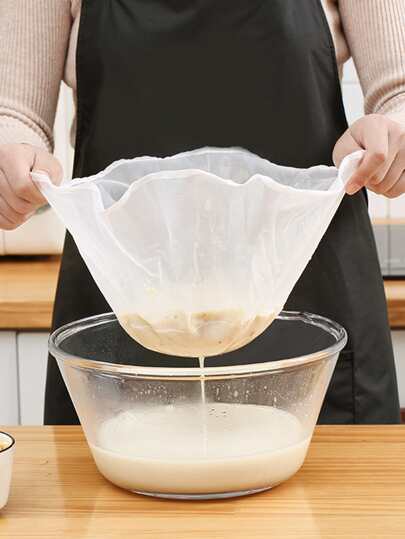 1pc Soy Milk Filter, 13inch White Multifunction Nylon Filter Bag, For Home