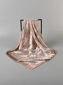 1pc Scroll Print Scarf Fashionable Bandana For Men Women Boys Girls Gifts Bandana,Hair Band,Head Band Ideal For Dressing Up Your Look - Khaki - View 2