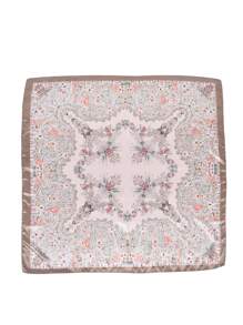 1pc Scroll Print Scarf Fashionable Bandana For Men Women Boys Girls Gifts Bandana,Hair Band,Head Band Ideal For Dressing Up Your Look - Khaki - View 4