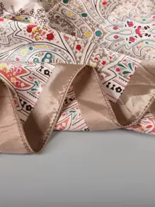 1pc Scroll Print Scarf Fashionable Bandana For Men Women Boys Girls Gifts Bandana,Hair Band,Head Band Ideal For Dressing Up Your Look - Khaki - View 5