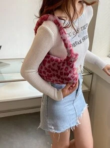 Leopard Bag, Leopard Print Bag - Pink - View 3