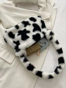 Cow Print Bag - Black and White - View 7