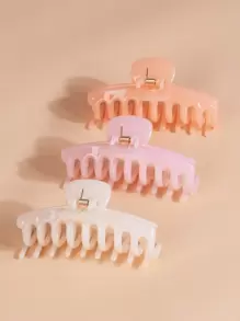 3pcs Girls Acrylic Hair Claw - Multicolor - View 2