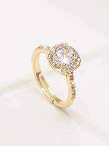 Nhẫn Khối Zirconia  Trang trí - Vàng - Xem 2