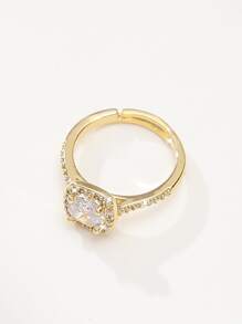 Nhẫn Khối Zirconia  Trang trí - Vàng - Xem 4