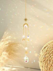 Dây treo tường hình mặt trăng và ngôi sao, Trang trí nhà cửa, Trang trí phòng, Trang trí tường - Vàng - Xem 4