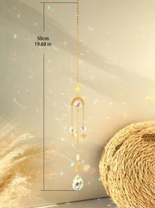 Dây treo tường hình mặt trăng và ngôi sao, Trang trí nhà cửa, Trang trí phòng, Trang trí tường - Vàng - Xem 5