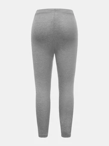 Toddler Girls Cut Out Leggings - Light Grey - View 2