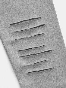 Toddler Girls Cut Out Leggings - Light Grey - View 4