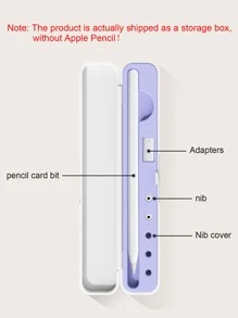 Portable Pen Case Compatible With Apple Pencil 2 1 Case Storage Box Pouch Pen Holder Stylus Case - Mauve Purple - View 3