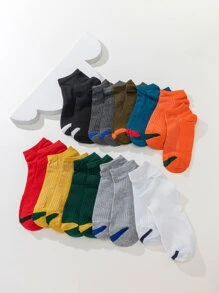 10pairs Kids Striped Pattern Ankle Socks - Multicolor - View 2