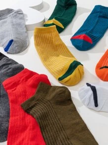 10pairs Kids Striped Pattern Ankle Socks - Multicolor - View 3