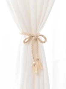 1pc/2pcs/4pcs Beige Linen Rope Window Curtain Tie Back Gifts Birthday Graduation