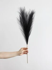 1 件 9 枝人造蒲苇 27.6 英寸黑色人造芦苇蓬松人造假花波西米亚风格装饰，适用于婚礼派对装饰、家庭客厅卧室装饰、花瓶布置、DIY 摄影道具、假植物、秋季装饰、房间、书桌、花园装饰、房间装饰用品、情人节、礼物、秋季装饰、秋季 - 黑色 - 查看 7