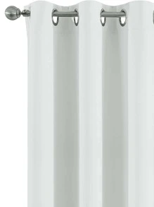 Solid Color Single Panel Blackout Curtain - White - View 2