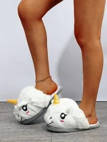 Dép quai hậu Unicorn dành cho nữ, dép đi trong nhà thoải mái và chống trượt - trắng - Xem 2
