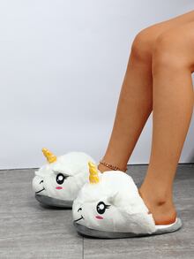 Dép quai hậu Unicorn dành cho nữ, dép đi trong nhà thoải mái và chống trượt - trắng - Xem 4
