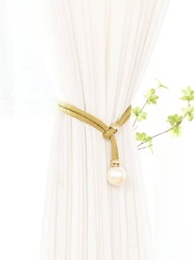 1入組珍珠窗簾繫帶、垂墜珍珠繫帶、裝飾支架、用於窗簾繩索窗簾繫帶 - 彩色 - 查看 2