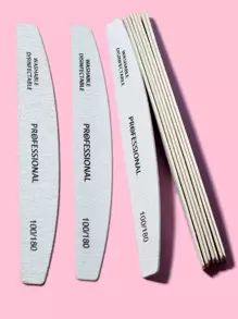 10pcs 100/180 Grit Nail File,Nail Supplies,Nail Tools,Nail Art Tools,Back To School,Nails,Nail Tools For Press On Nails