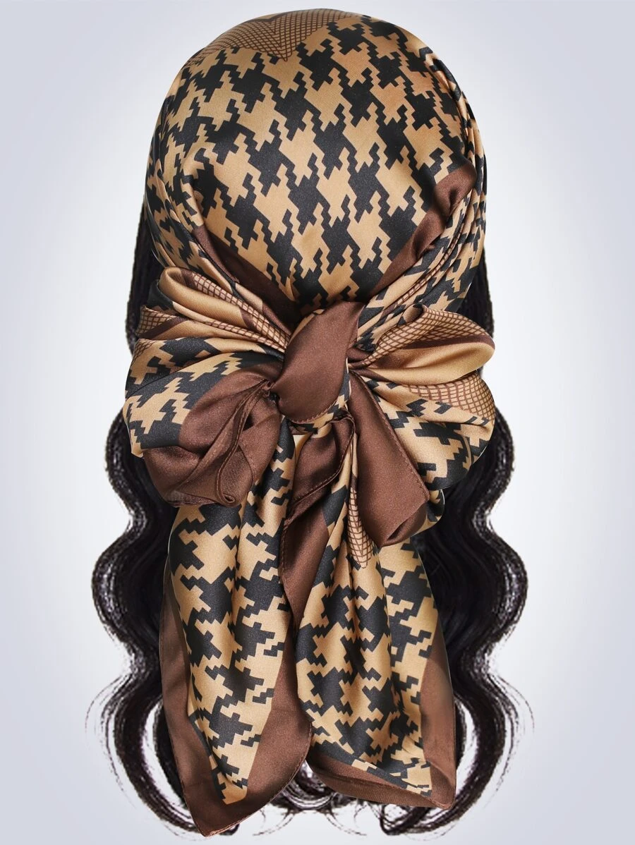 1pc Paisley Classic Cashew Floral Pattern Fashion Scarf - Khaki - View 1