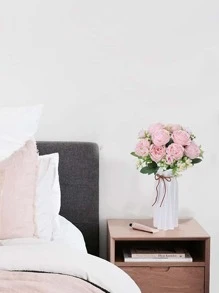1 束/3 束人造牡丹和混合花适用于婚礼装饰、新娘花束、教室装饰、家居花瓶装饰、派对和生日庆祝、情人节、礼物 - 淺粉色 - 查看 4