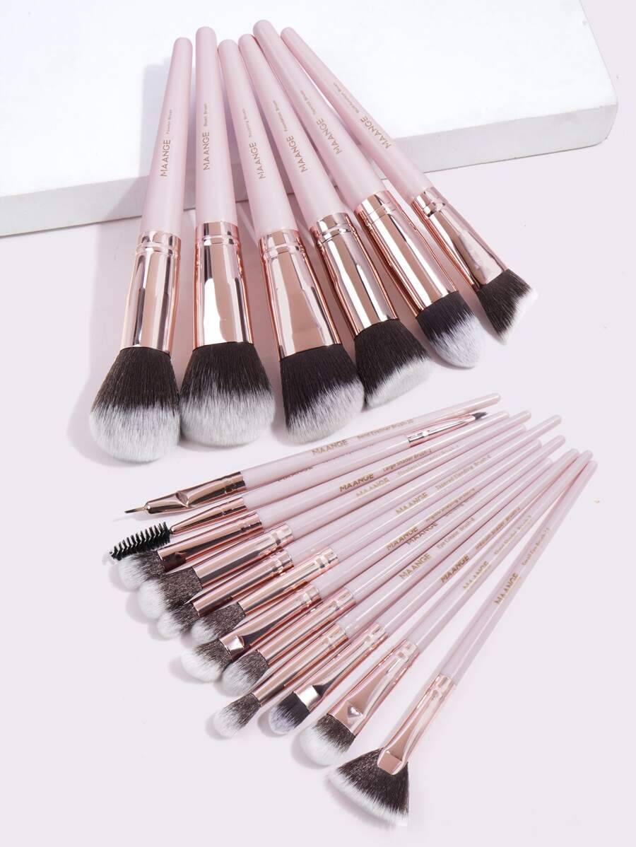 MAANGE 18pcs Makeup Brush Set - Pink - View 1