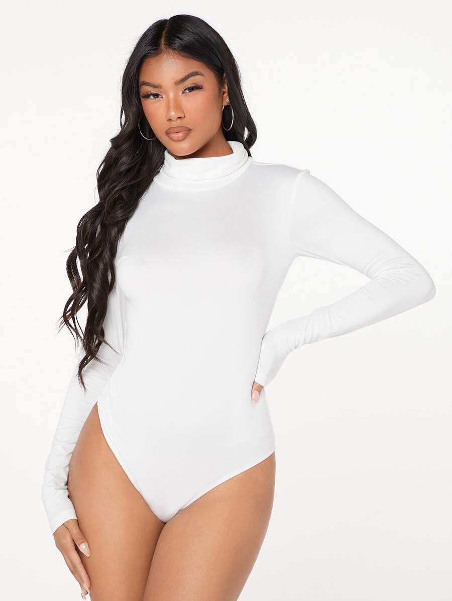 SHEIN BAE Body unicolor de cuello cisne