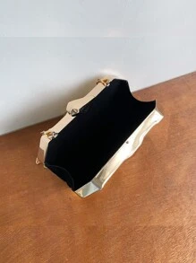 閃亮銀粉,耀眼優雅,精緻迷你金屬鏈盒包,絕佳新娘婚禮、舞會和派對活動,時髦迷你包,星星女郎,女士,情人舞會,派對,新娘包,婚禮晚宴包,晚宴包,適合派對女孩,女人,女性,完美的派對,婚禮,舞會,晚宴/宴會,是最好的女性禮物。 - 金色 - 查看 5