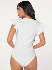 Firerie Layered Ruffle Detail Bodysuit - White - View 3