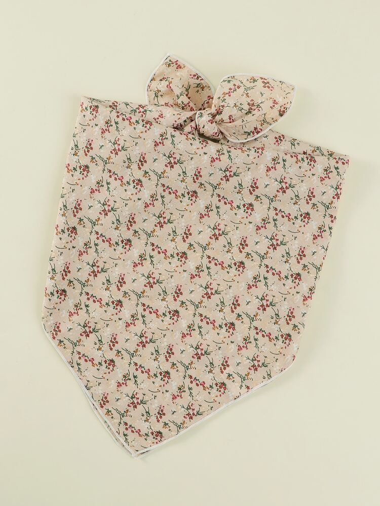 Pañuelo con estampado floral - Caqui - Añade 1