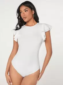 Firerie Layered Ruffle Detail Bodysuit - White - View 5