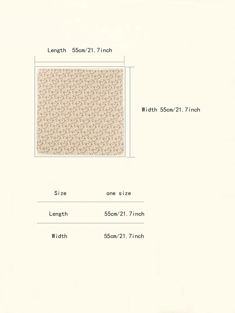 Pañuelo con estampado floral - Caqui - Añade 5