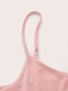 SHEIN MOD Solid Flare Hem Cami Dress - Baby Pink - View 5