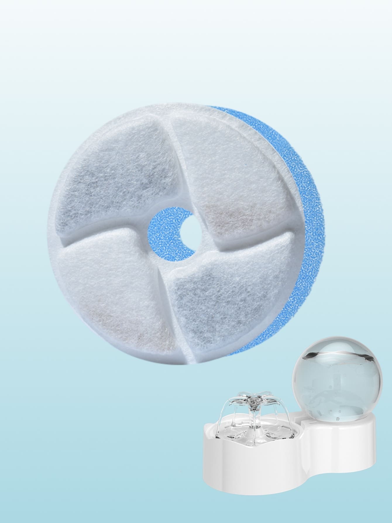 1pc Pet Waterer Filter Pad - Multicolor - View 1