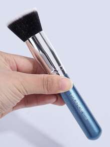 MAANGE 1 件平头粉底刷，化妆工具，带有柔软纤维，方便携带，旅行用刷子 - 藍色 - 查看 5