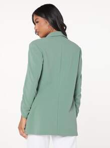 SHEIN Clasi 青果領素色西裝外套 - 薄荷綠 - 查看 2