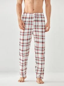 Men Plaid Sleep Trousers - Multicolor - View 1
