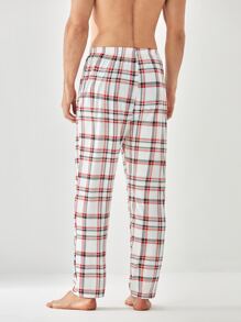 Men Plaid Sleep Trousers - Multicolor - View 2