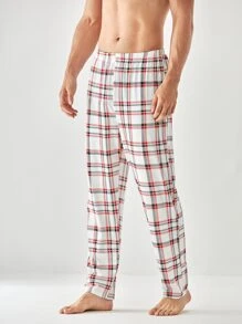 Men Plaid Sleep Trousers - Multicolor - View 4