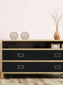 Giấy dán tường chống thấm tối giản 1roll - màu đen - Xem 4