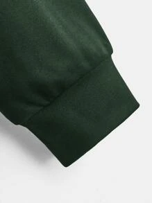 SHEIN 男孩標語和卡通圖案連帽領運動衫