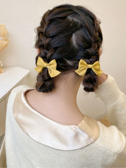 2pcs Cute Bow Hair Clip, Suitable For Parties, Dances, Shine Decorations And Outings, Y2k Style Valentine's Day Valentines,Hair Accessories,Hair Barrettes Hair Clips Claw Clips Hair Claws, School Stuff, Elegant, College, Winter Outfit For Women, Bows