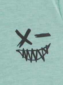SHEIN Boys Expression Print Tee - Mint Green - View 4