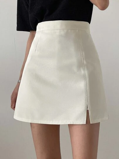 DAZY High Waist Split Hem Skirt Fall Skirts